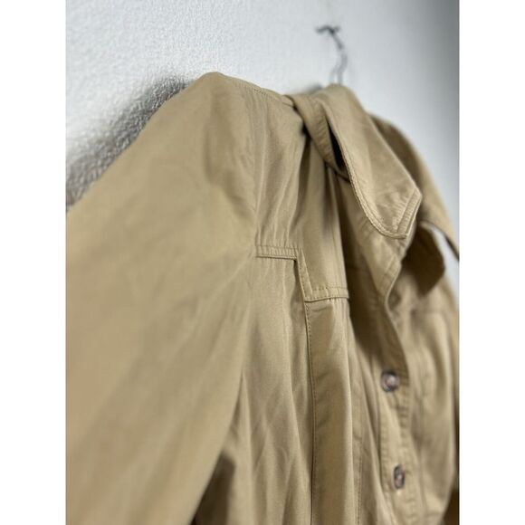 Vintage The Jack Set Beige Trench Coat Removable Hood Sz 13/14 Hong Kong Pockets - Picture 3 of 10